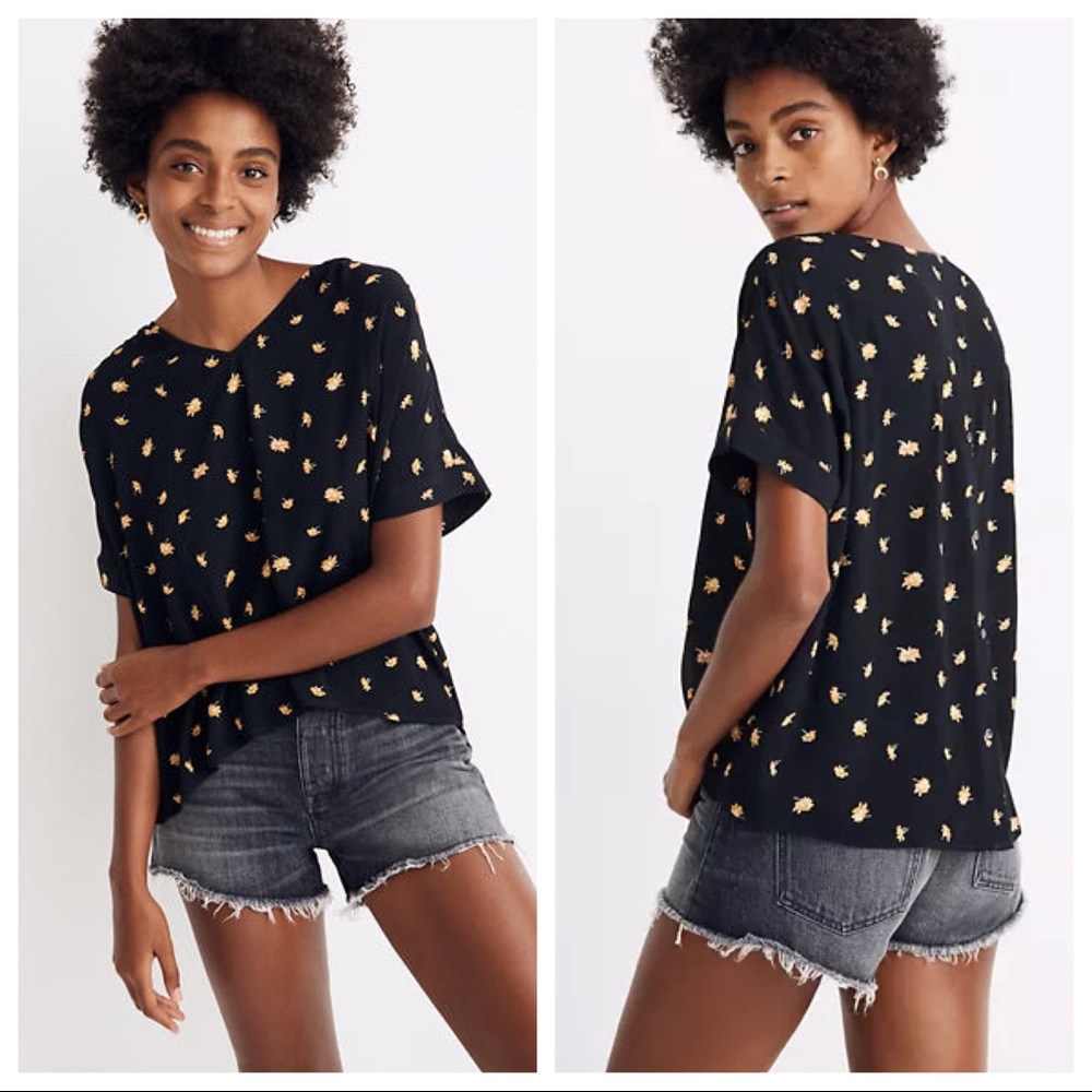 Madewell drapey blouse top sz XL